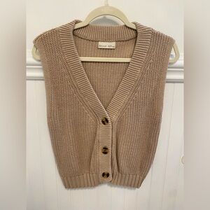 BE COOL Tan Cardigan Sweater Timeless Design